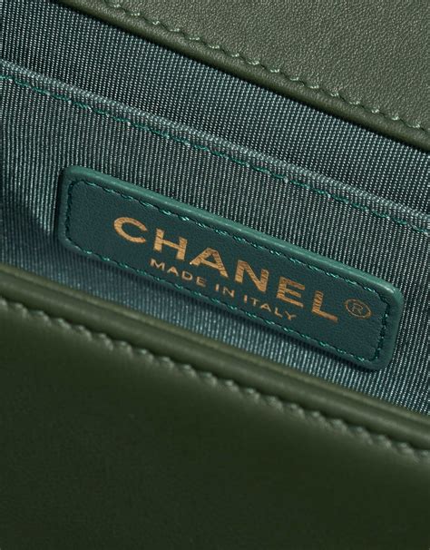 chanel boy old medium green|chanel boy old medium size.